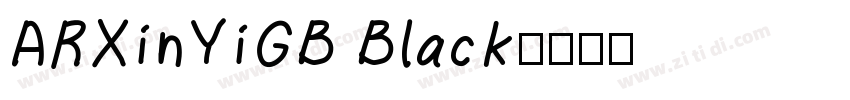 ARXinYiGB Black字体转换